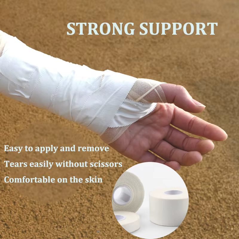 1/6 pièces ruban athlétique 1,5 pouces ruban de sport blanc adhésif pas collant pas de résidu collant poignet cheville bande pour gymnastique boxe crosse