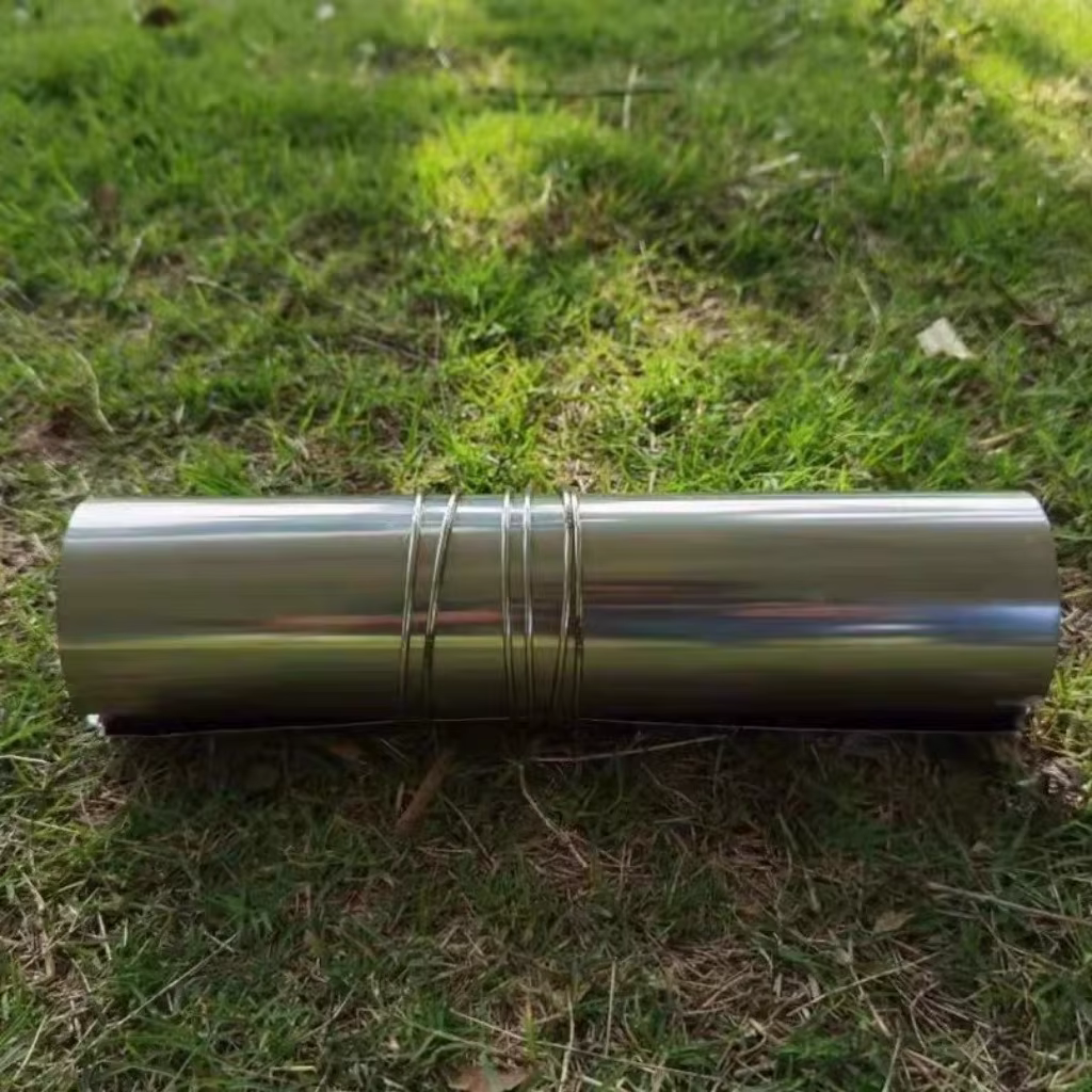 (1 pièces) rouleau de tuyau de cheminée de poêle de chauffage de Camping 2/2.5/3m 7cm cheminée à manivelle en acier