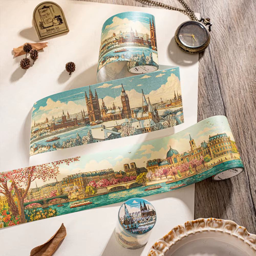 Ruban PET Paysage Européen Vintage