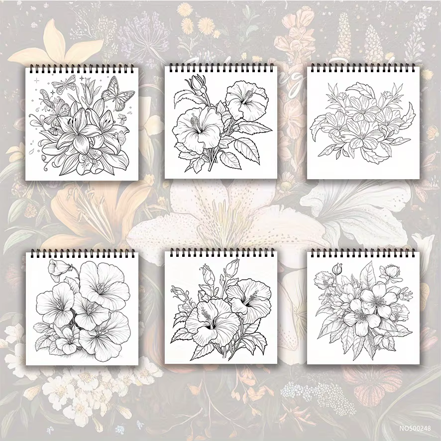 Livre de coloriage de fleurs pour adultes - 8