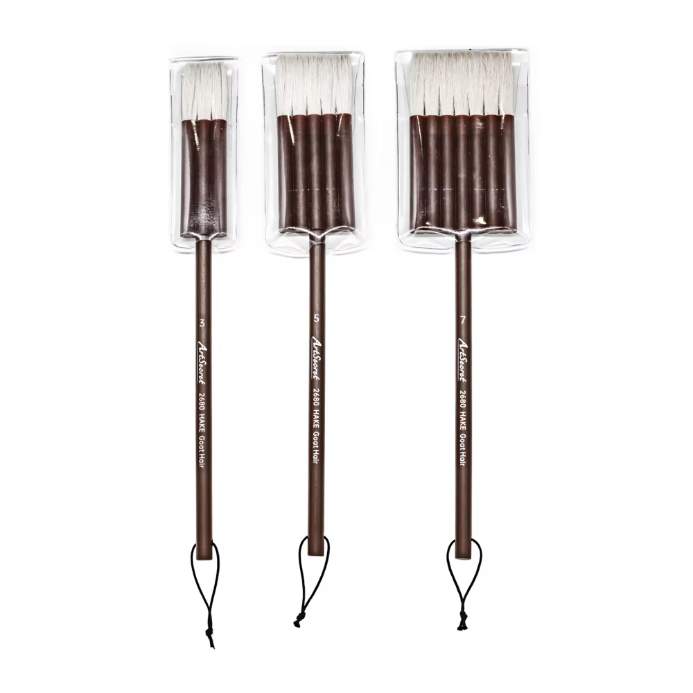 Artsecret-Pinceau plat en poils de chèvre doux pour peinture
