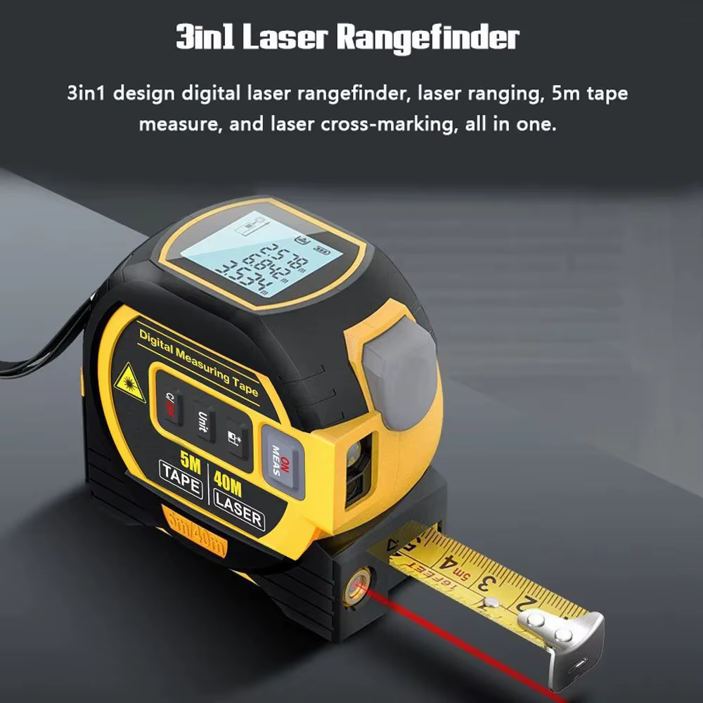 Ruban à mesurer Laser 3 en 1