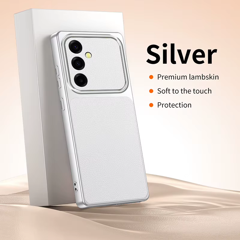 Étui en cuir d'agneau avec protection intégrale de l'appareil photo pour Samsung Galaxy A56 A36 A26 A16 A06 A57 A37 A27 A17 A07 A55 A35 A25 A15 A05 S A54 A34