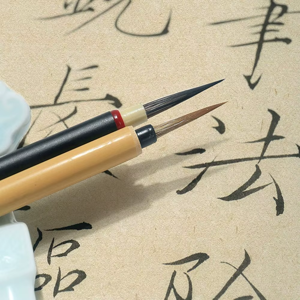 Pinceaux traditionnels chinois en bambou fin, ligne de crochet, pinceau d'écriture Pier, haute qualité, artiste, étudiant, pratique de la peinture, poils de loup