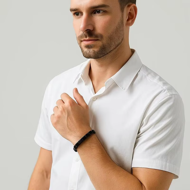 Bracelet en hématite, soutien naturellement des niveaux en T, restaure la confiance, Nhance, clarté mentale et mise au point, no