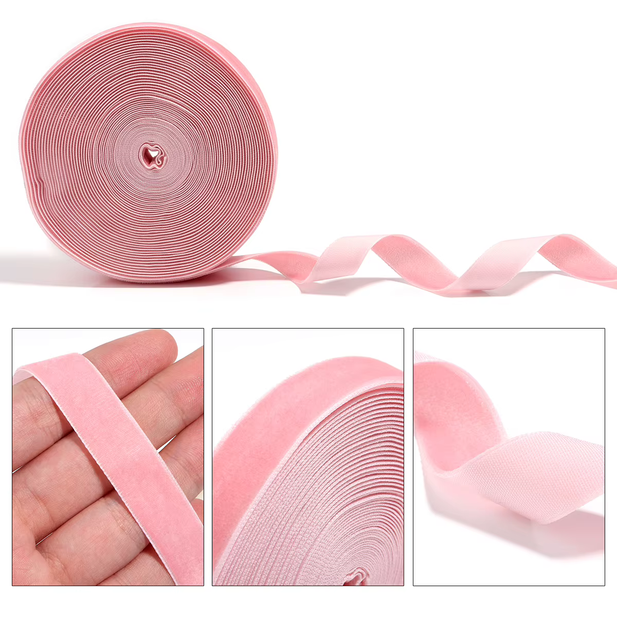 Rouleau de rubans en velours de couleur
