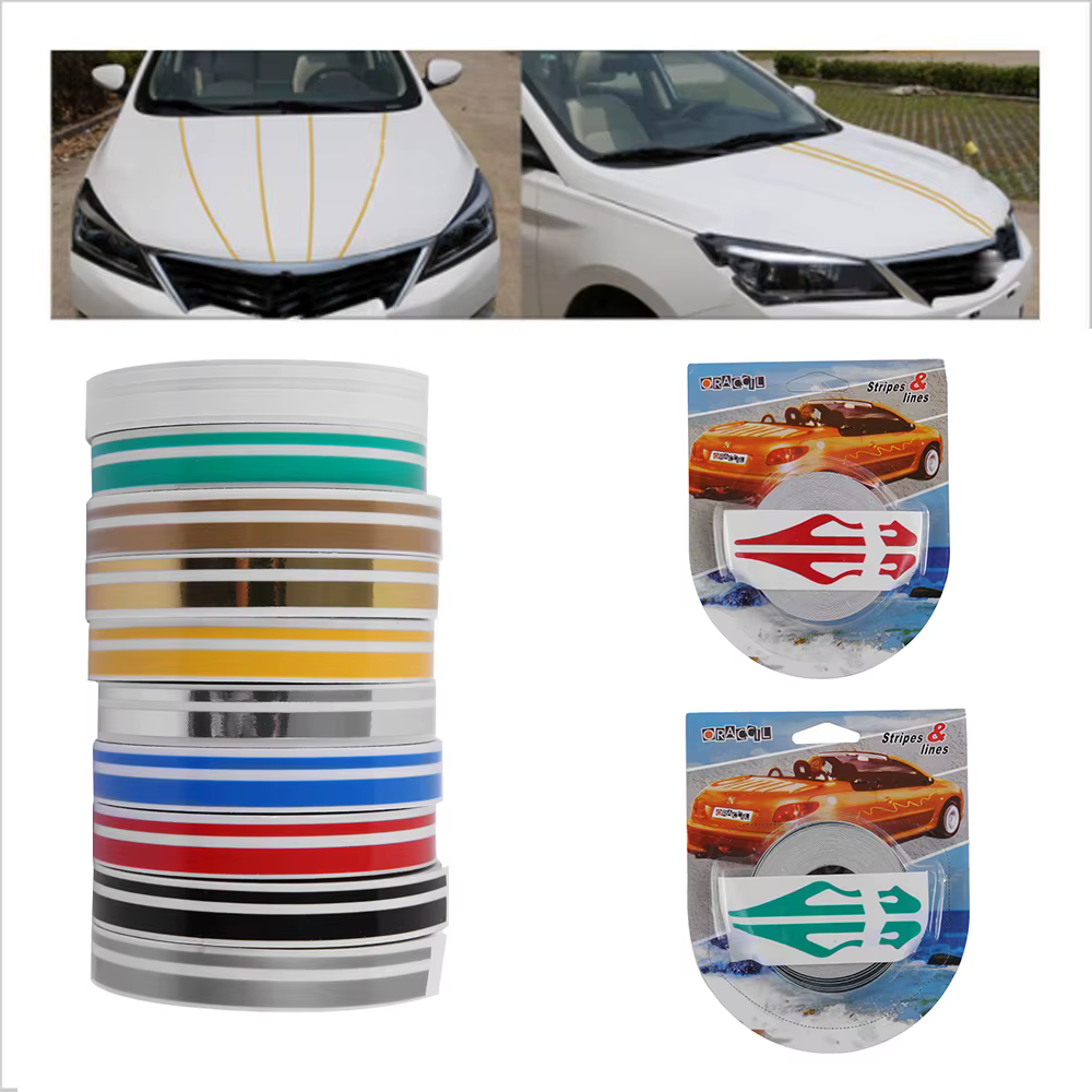 1 rouleau multicolore rayure broche