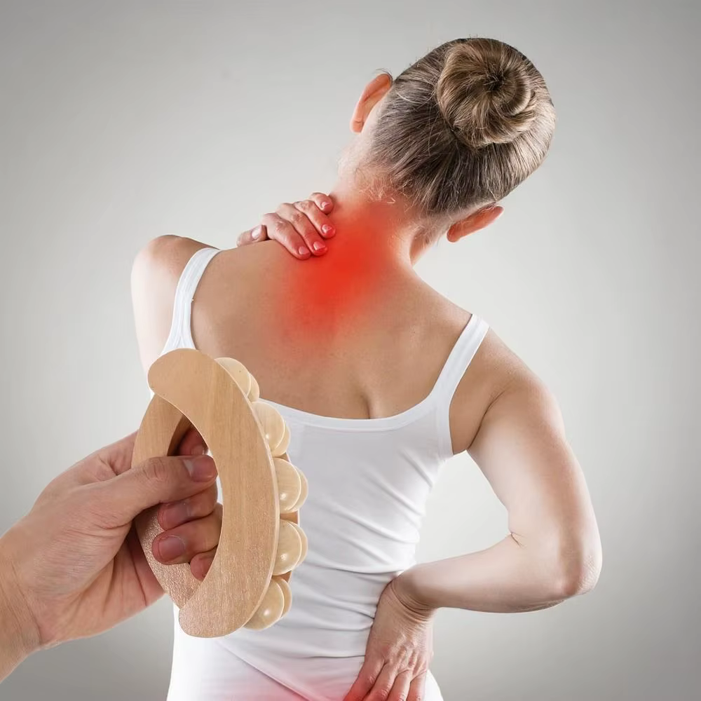 Rouleau de massage en bois naturel, outil manuel en bois, rouleau de drainage lymphatique, anti-cellulite, rouleau de massage musculaire manuel