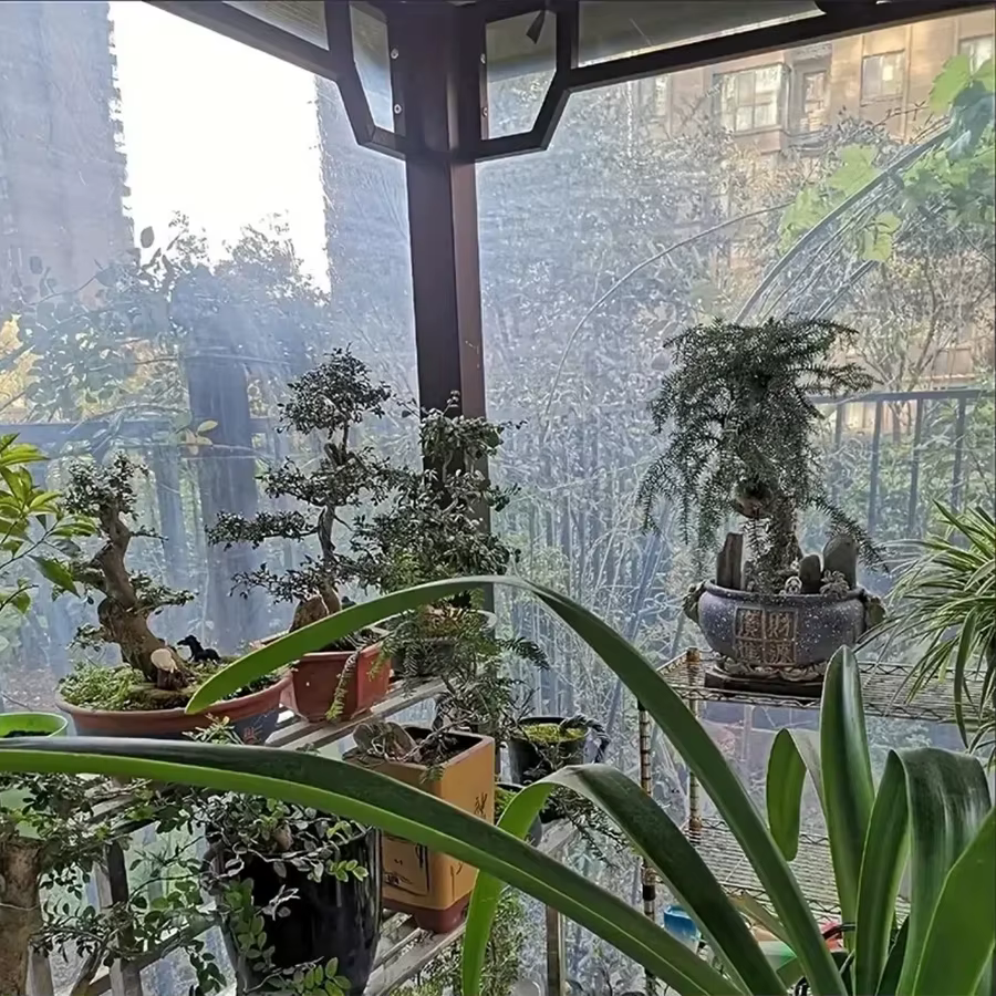 Bâche transparente et fermée en PVC