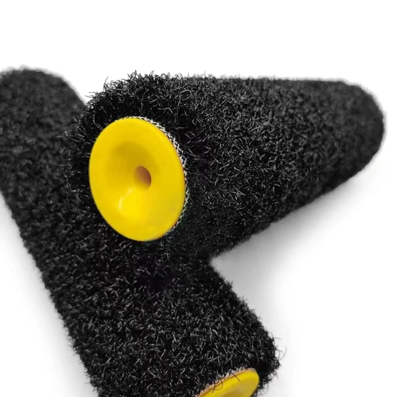 Brosse à rouleau en Fiber noire de 9 pouces pour Application de mastic
