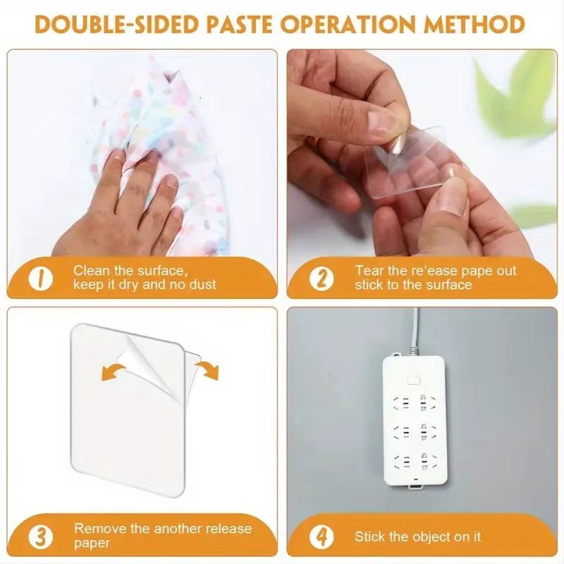 Ruban adhésif double face transparent carré – Adhésif fort