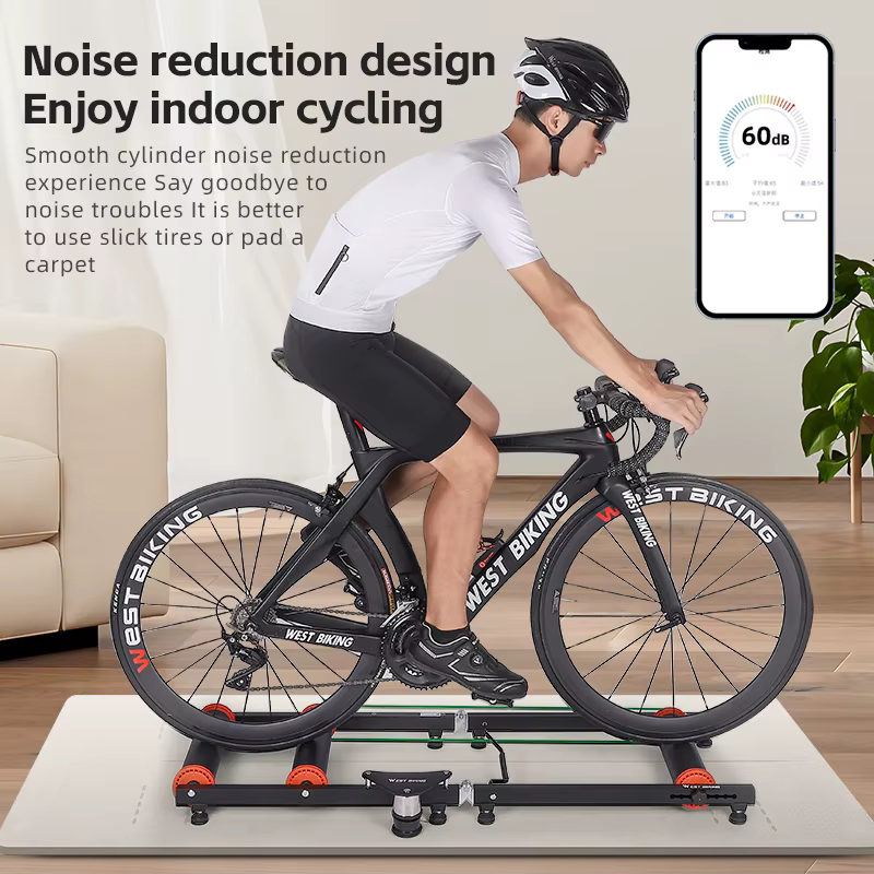 WEST BIKING – plate-forme d'entraînement de cyclisme à roulettes, entraîneur de vélo d'intérieur professionnel, pliable et réglable, pour vtt et vélo de route