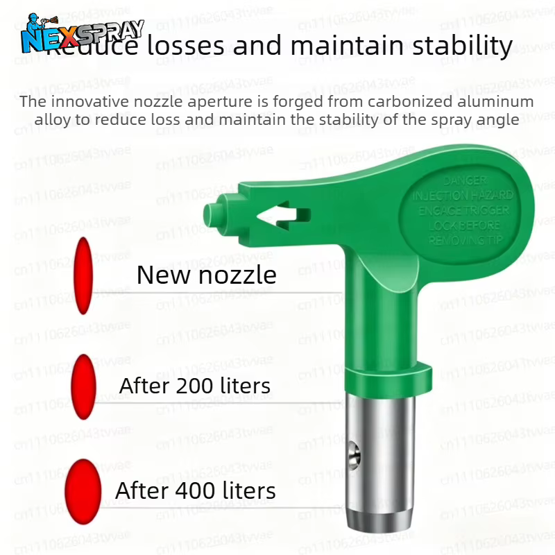 Pistolet de pulvérisation de peinture sans air 1 pièce vert avec filtre et buse