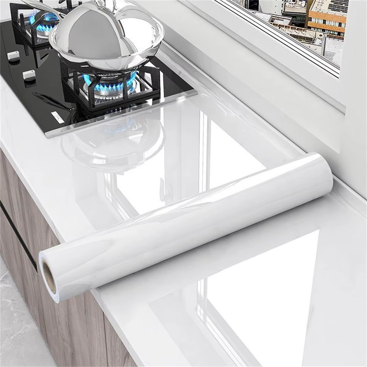 Papier peint classique en vinyle brillant pour rouleaux