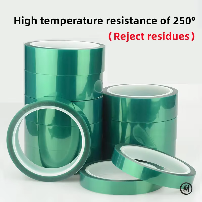 Ruban de masquage en polyester vert haute température