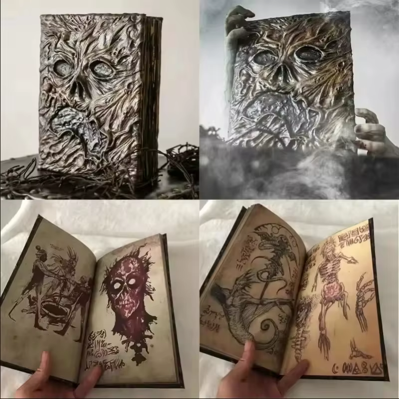 Nouveau Necronomicon livre de magie sombre accessoire démon mal morts-vivants autel rituel invocation