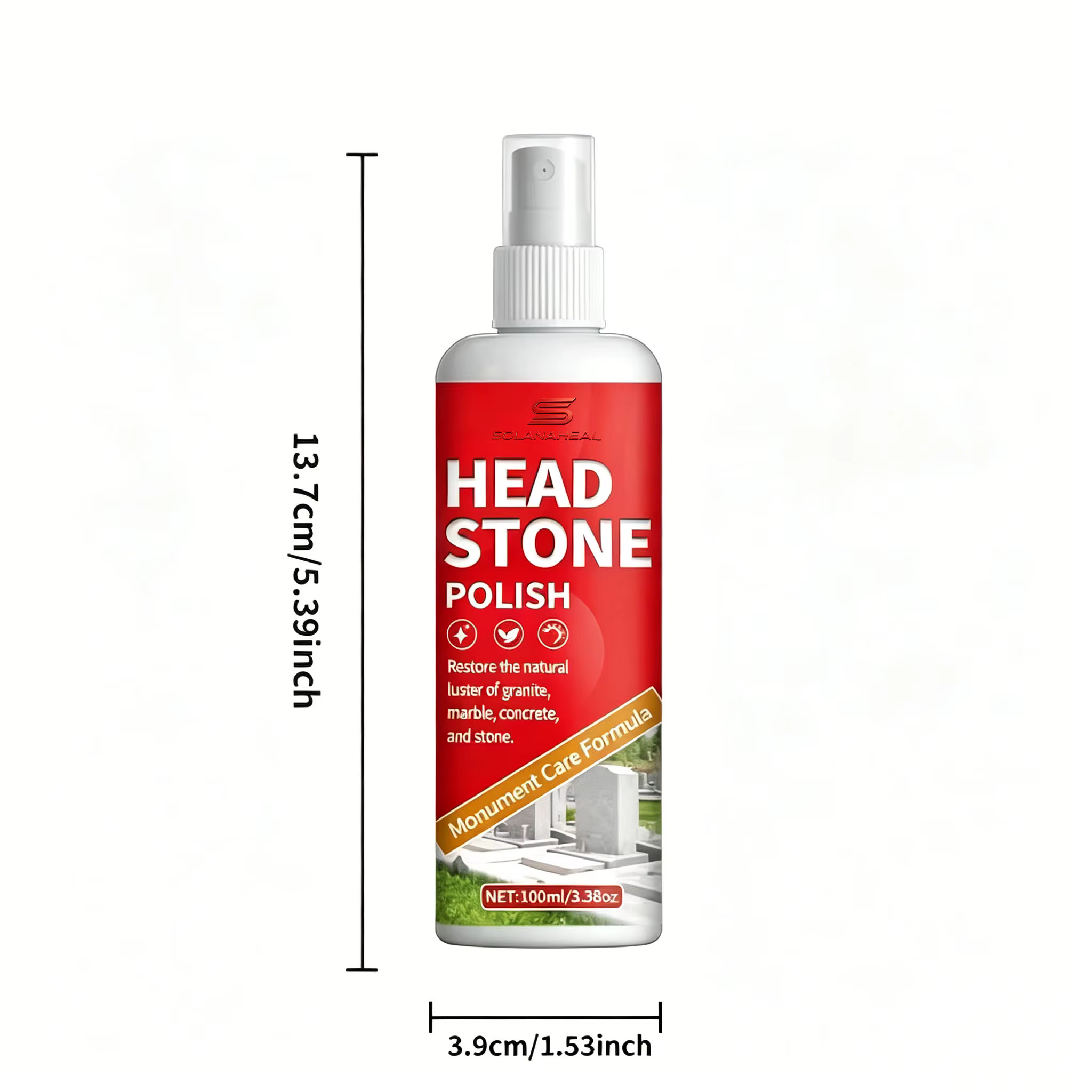 Spray de polissage pour pierres tombales