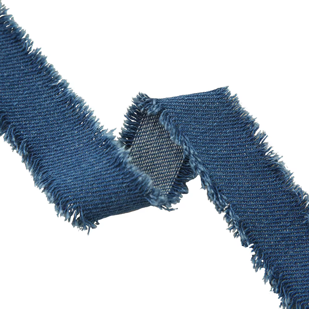 Ruban en Polyester bleu Denim avec bobine