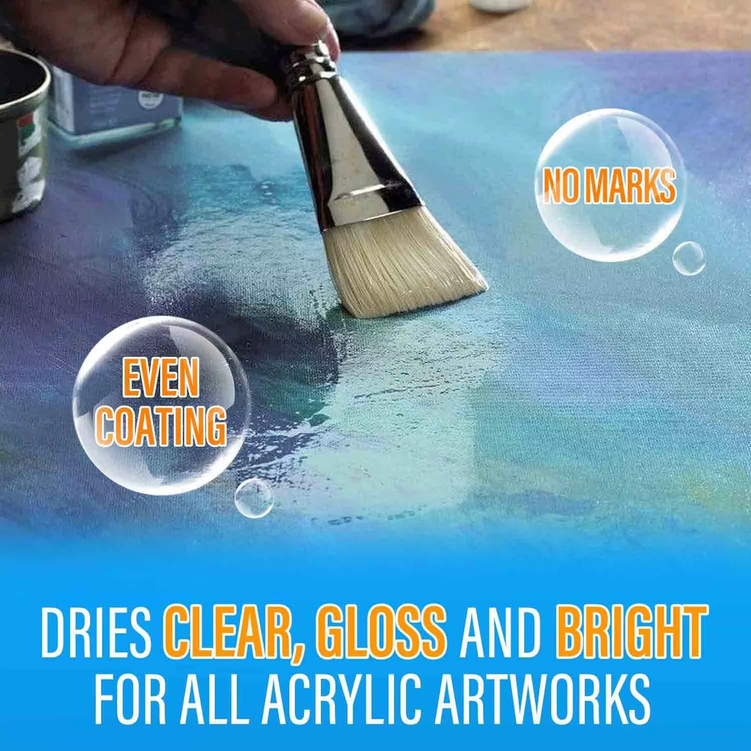 Vernis brillant pour peinture acrylique
