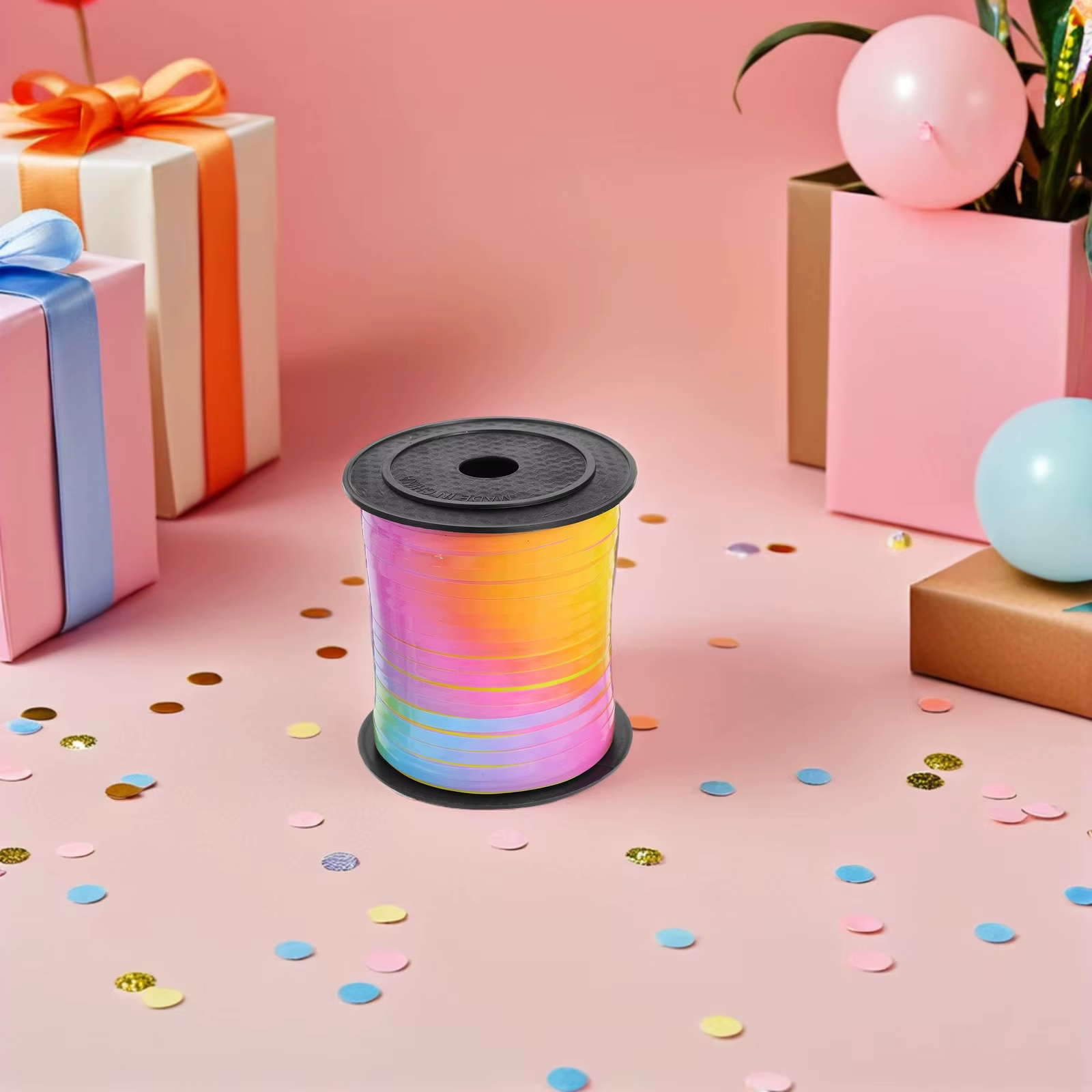 Ruban à friser coloré pour ballons, idéal pour les décorations de mariage, d'anniversaire, l'emballage cadeau et les loisirs créatifs DIY