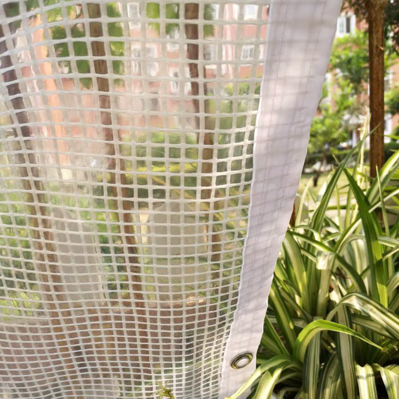 Bâche imperméable en maille PE transparente personnalisable