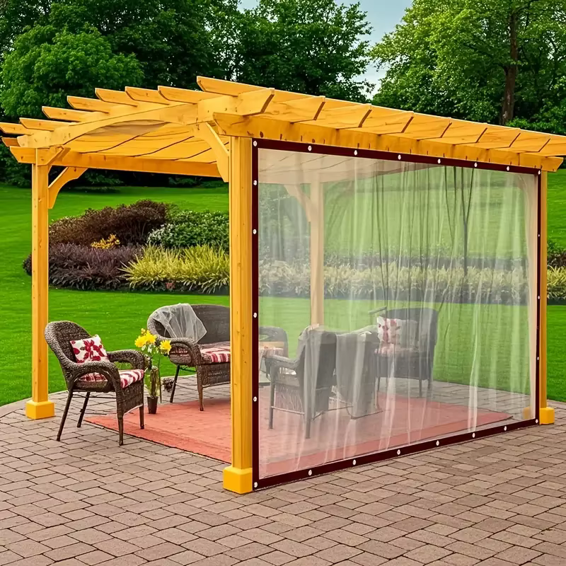 Bâche transparente en tissu d'ombrage imperméable à la pluie