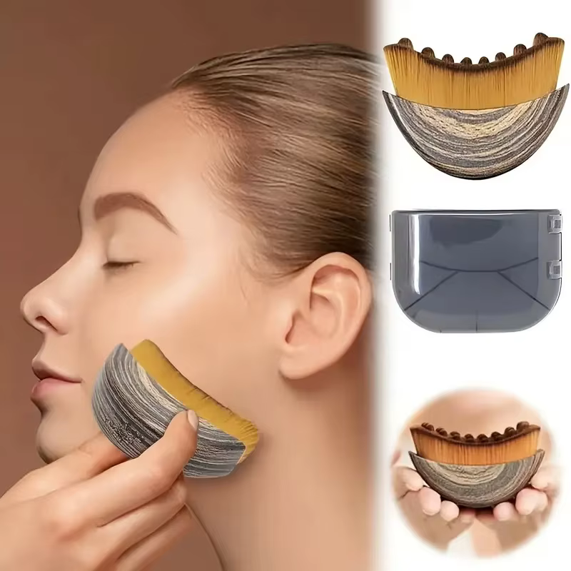 Brosse de drainage lymphatique pour le visage et le corps, outil de massage ergonomique, convient aux contours de la peau, détox et relaxation