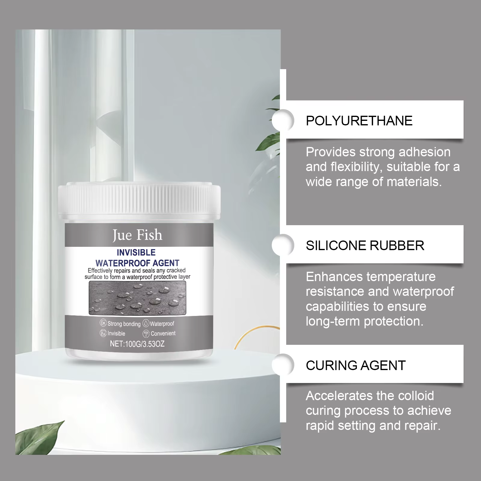 Colle isolante pour revêtement de mastic Transparent