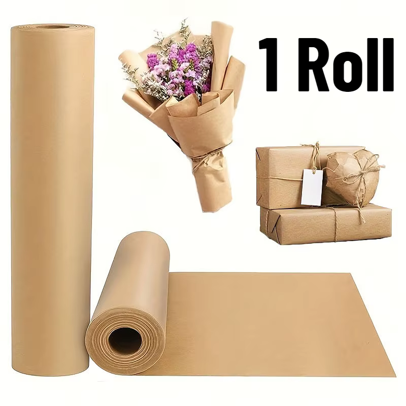 1 rouleau de papier Kraft marron
