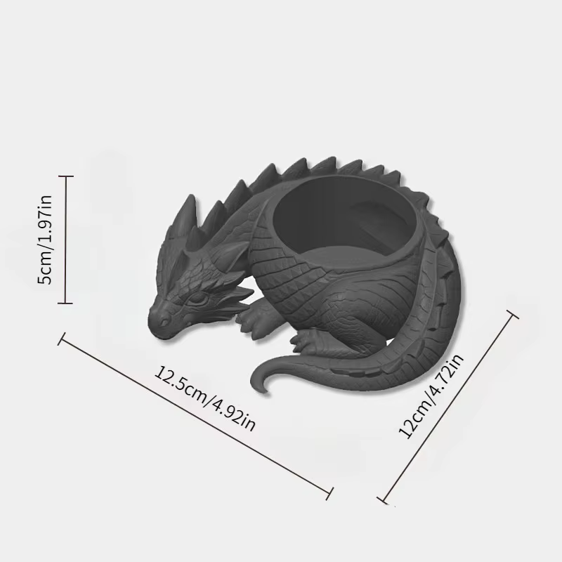 Pot de fleurs protecteur en forme de dragon rêveux, pot de fleurs créatif pour plantes succulentes, accessoire décoratif de bureau