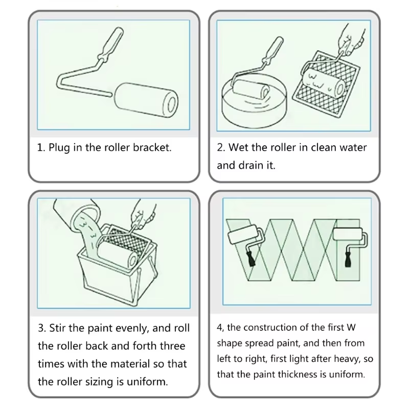 Brosse à rouleau en Fiber de 9 pouces pour Application de mastic, Texture artistique murale, outil de bricolage de décoration pour la maison