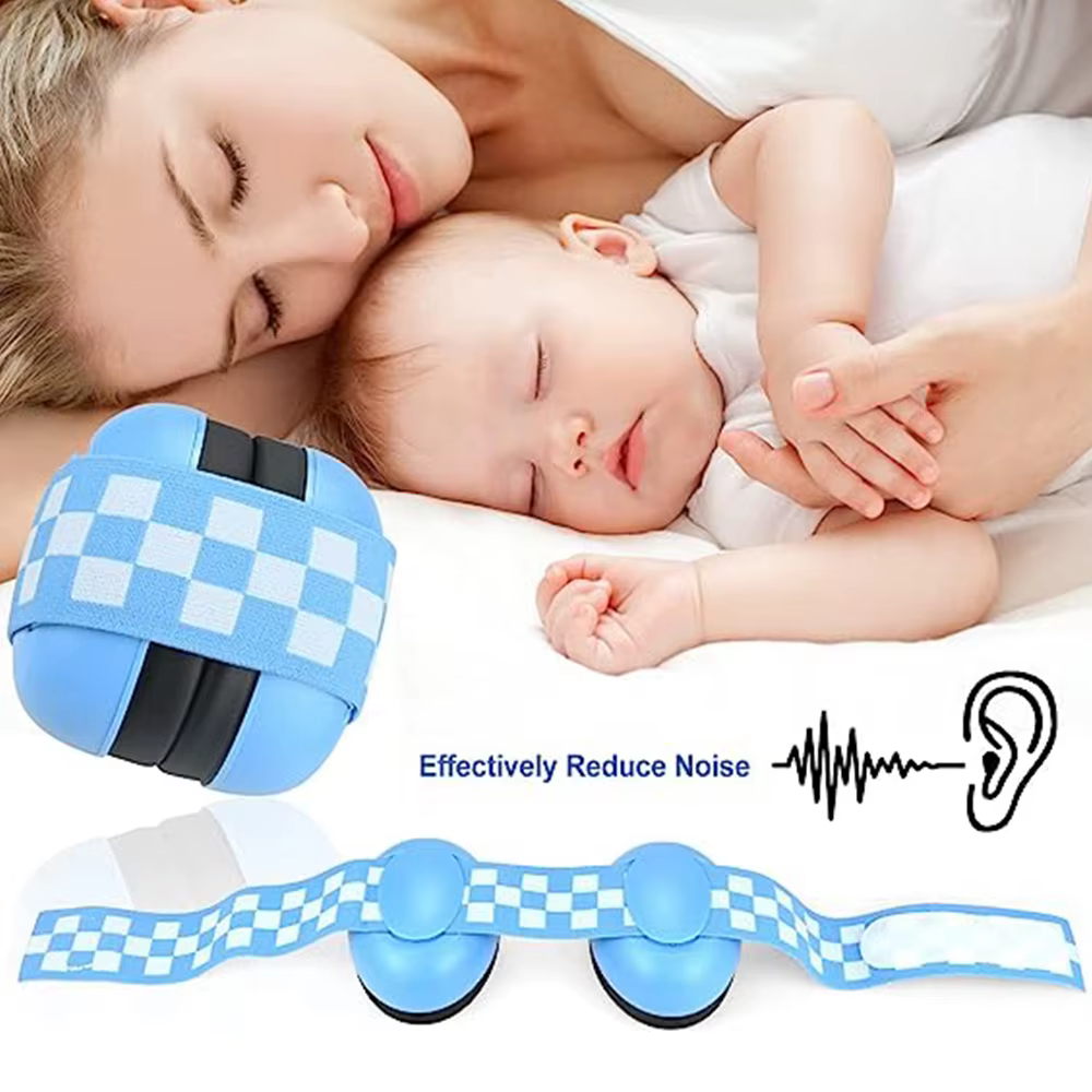 Cache-oreilles pour bébé, Protection confortable, protège-oreilles pour nourrissons, prévient les dommages auditifs et améliore le sommeil, bandeau élastique réglable