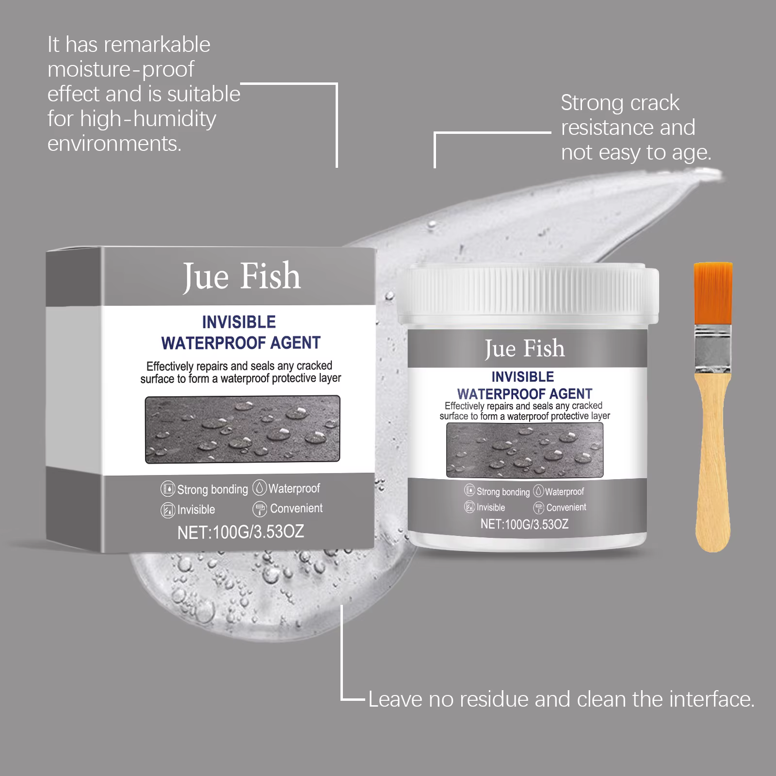 Colle isolante pour revêtement de mastic Transparent