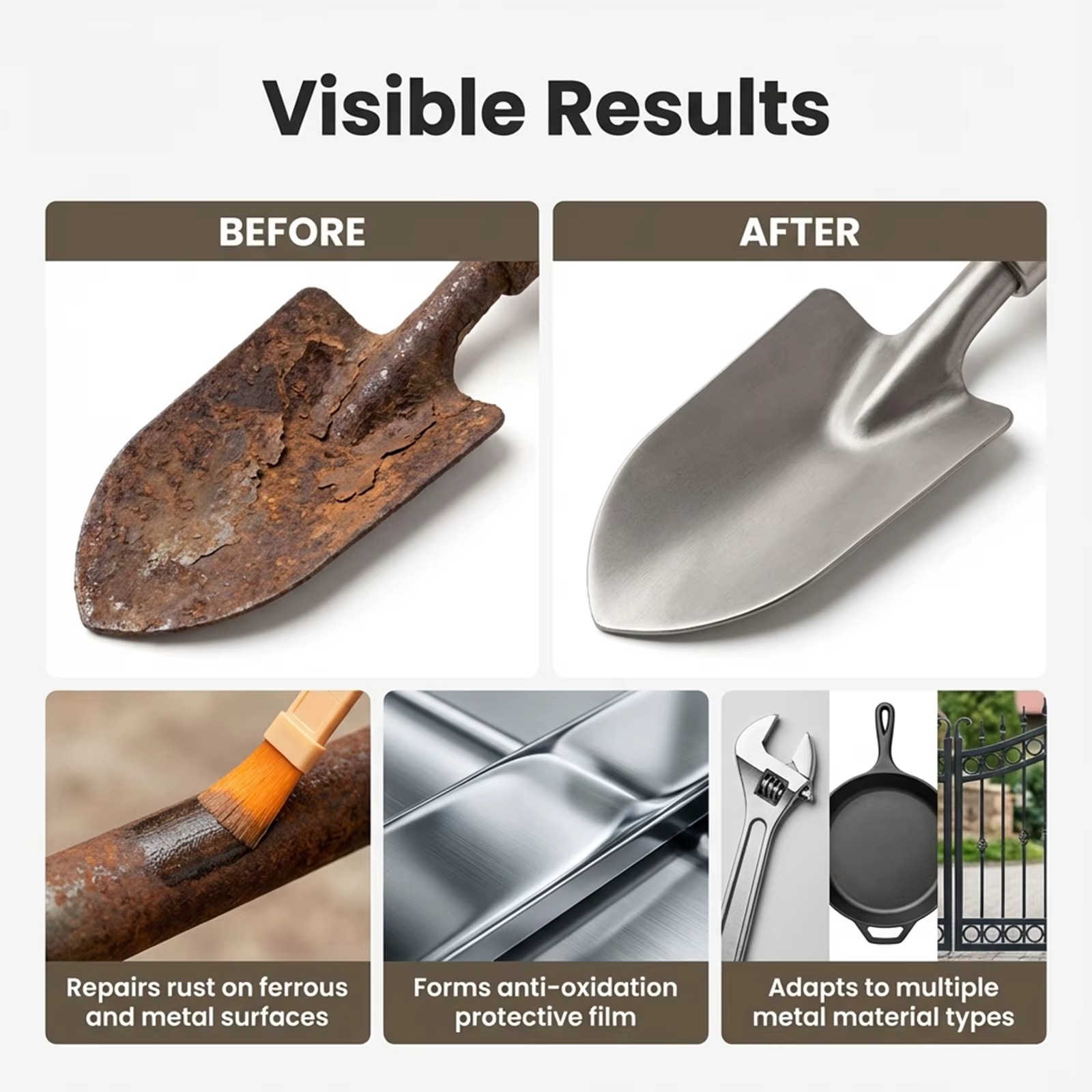Convertisseur de Rouille et Peinture de Base pour Métaux – Revêtement Inhibiteur de Corrosion pour l'Automobile
