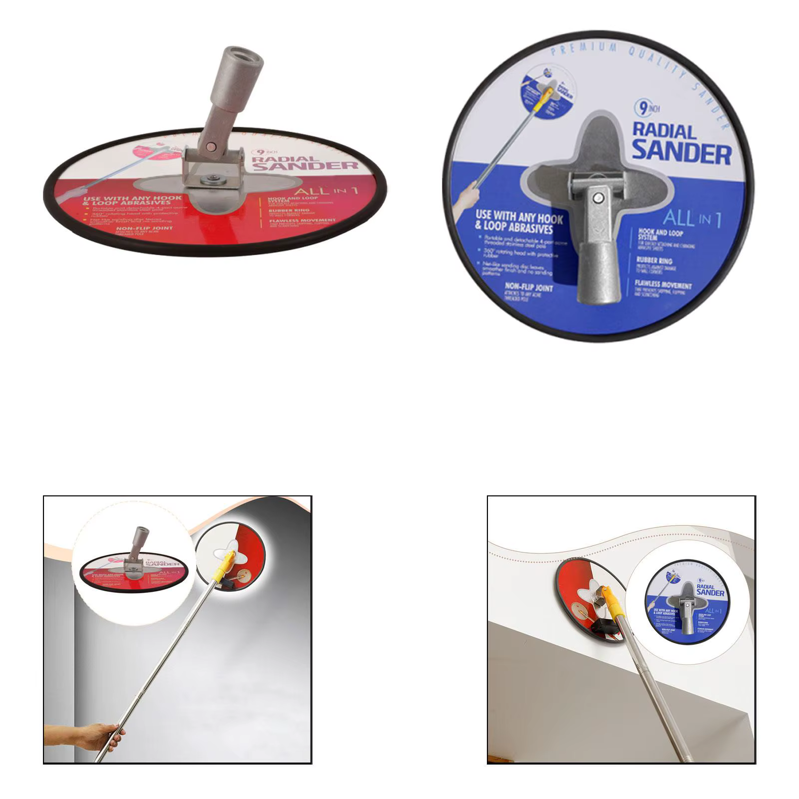 Ponceuse pour cloisons sèches à rotation 360°