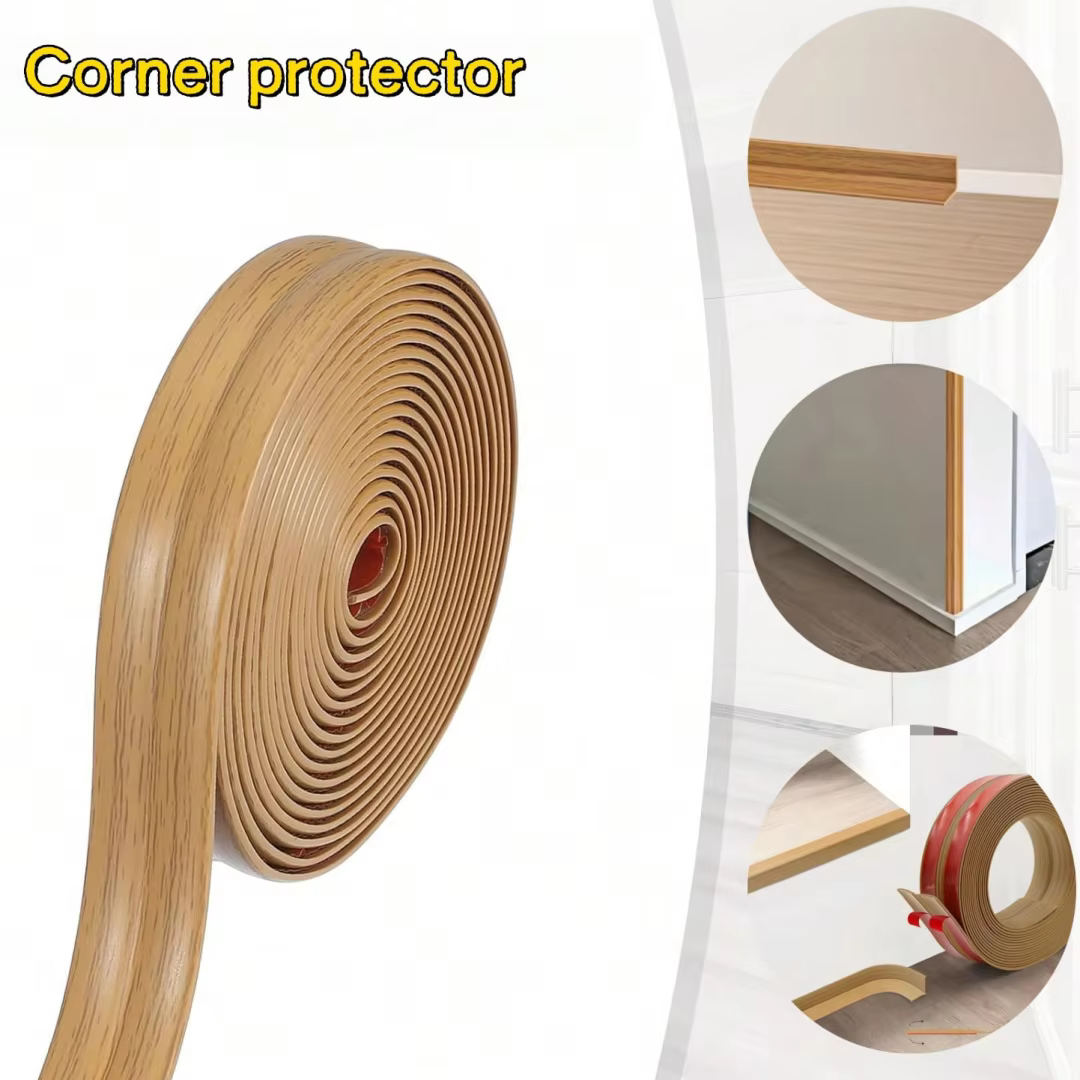 1 pièce de protection d'angle mural auto-adhésive flexible de 3 mètres x 2 cm