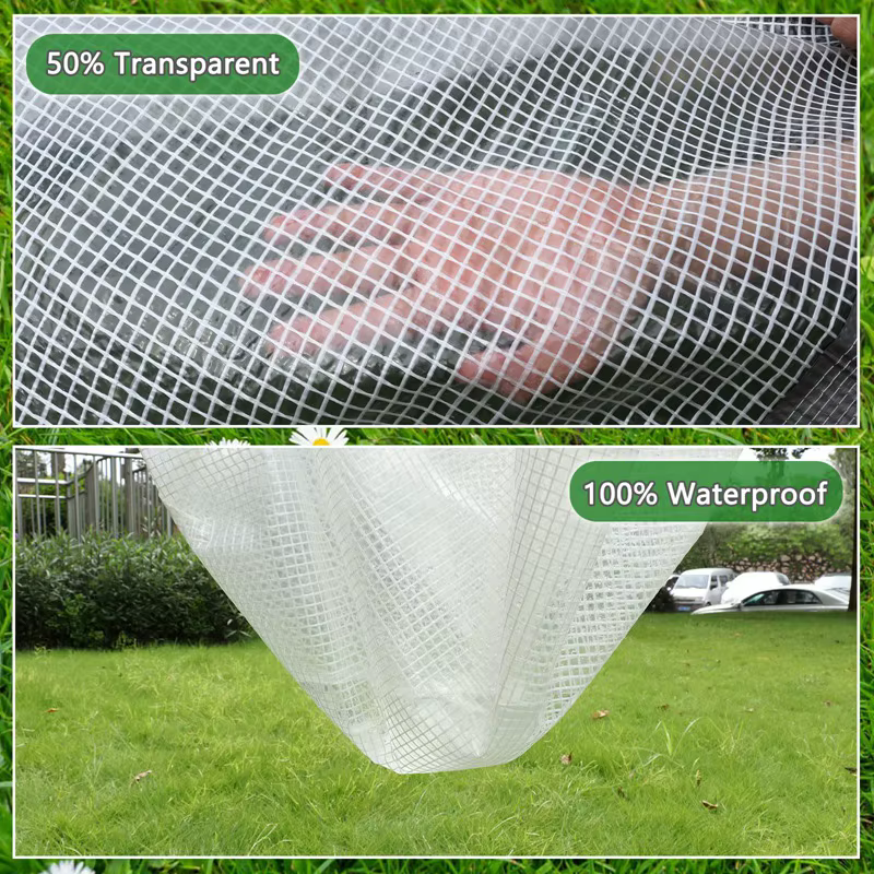 Bâche en maille transparente de 0.3mm d'épaisseur
