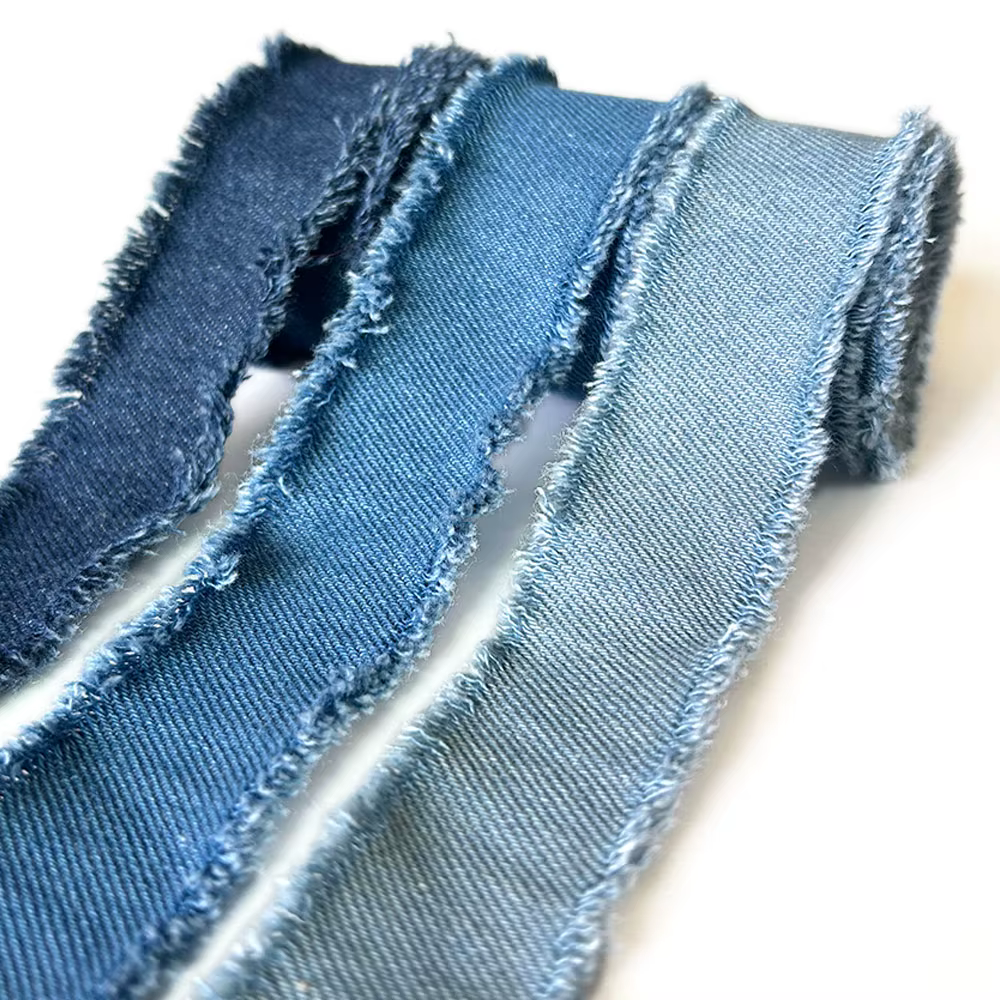 Ruban en Polyester bleu Denim avec bobine