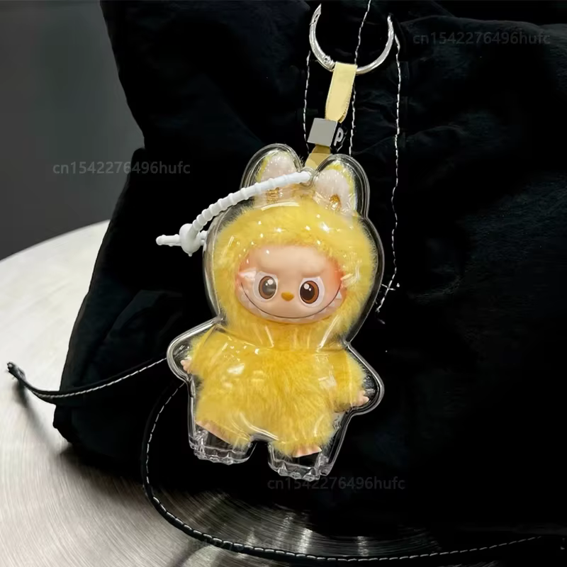 Pour LABUBU 4.0 Mini étui de Protection housse de Protection poupée boîte de rangement étui Anti-poussière pour Labubu étui transparent accessoires cadeaux