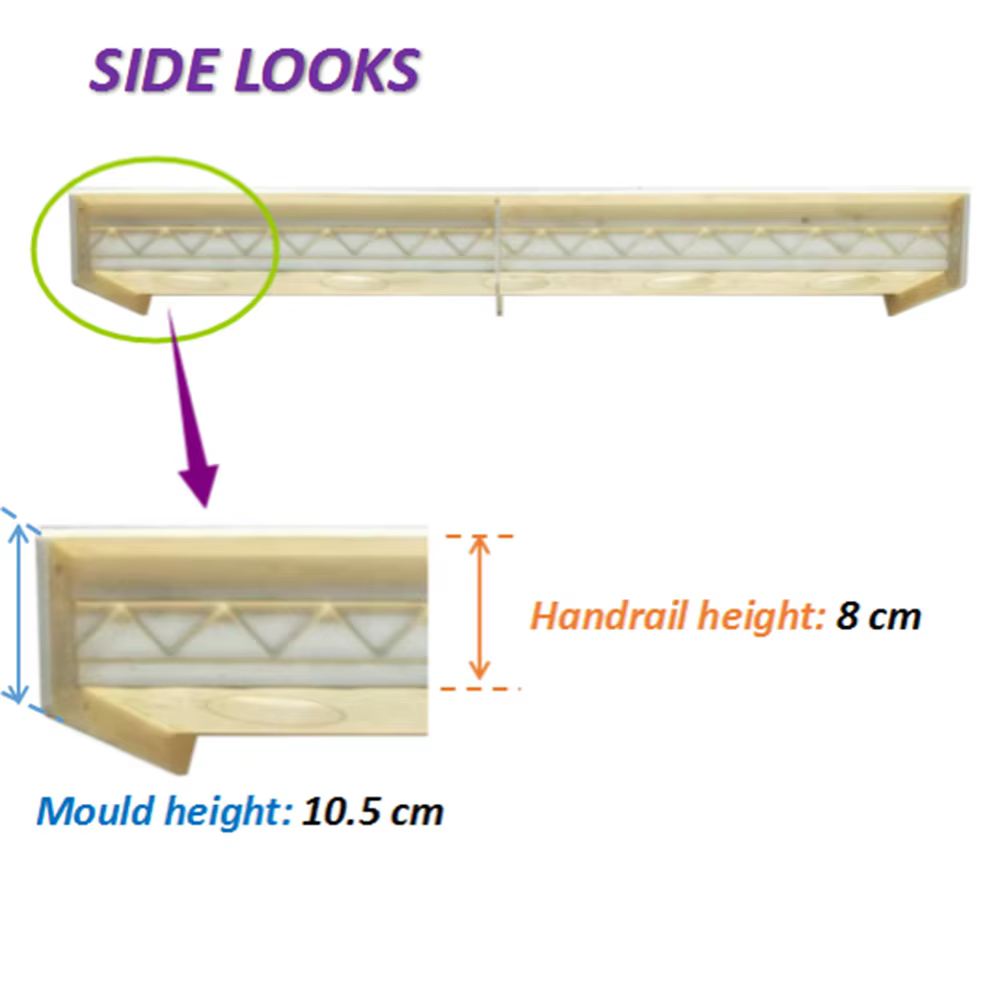 Moule de main courante de balustre pré-cast en béton en plastique