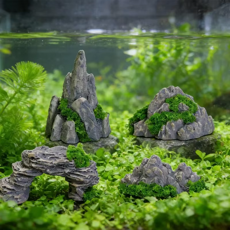 Décorations en résine DIY : Faux montagnes simulées, pierres artificielles pour bonsaïs, micro-paysages, décorations pour aquariums et fournitures de jardinage