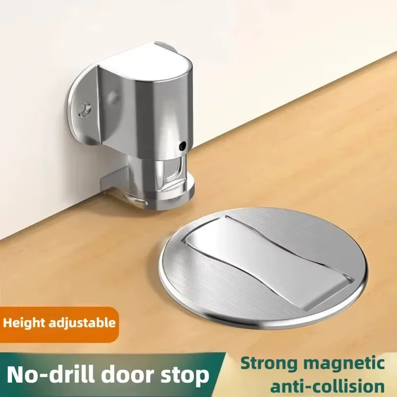 Butée de porte en acier inoxydable sans perforation
