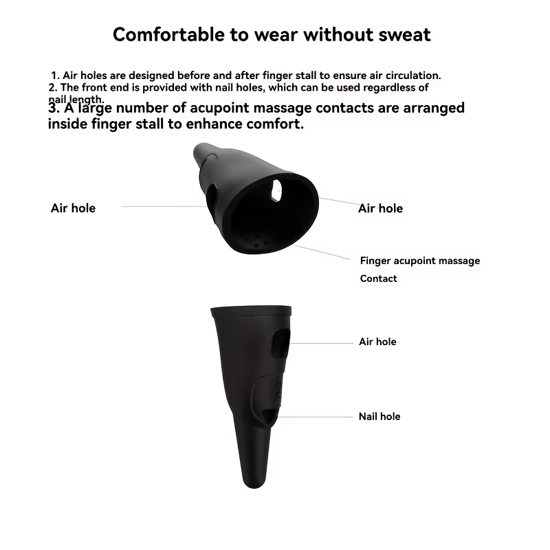 Protège-doigts en silicone ultra-doux et flexible, léger et ajustement parfait. Idéal pour les longues sessions de jeu, l'écriture et la peinture numérique