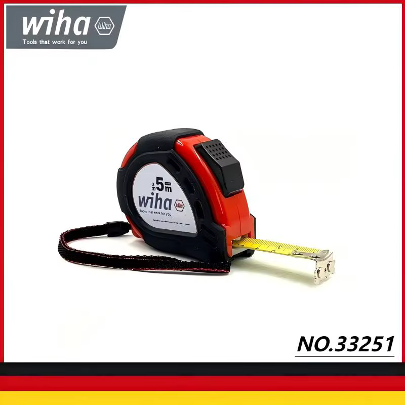 Mètre Ruban Autobloquant Wiha 33251 5m en Acier – Lame Large et Épaisse