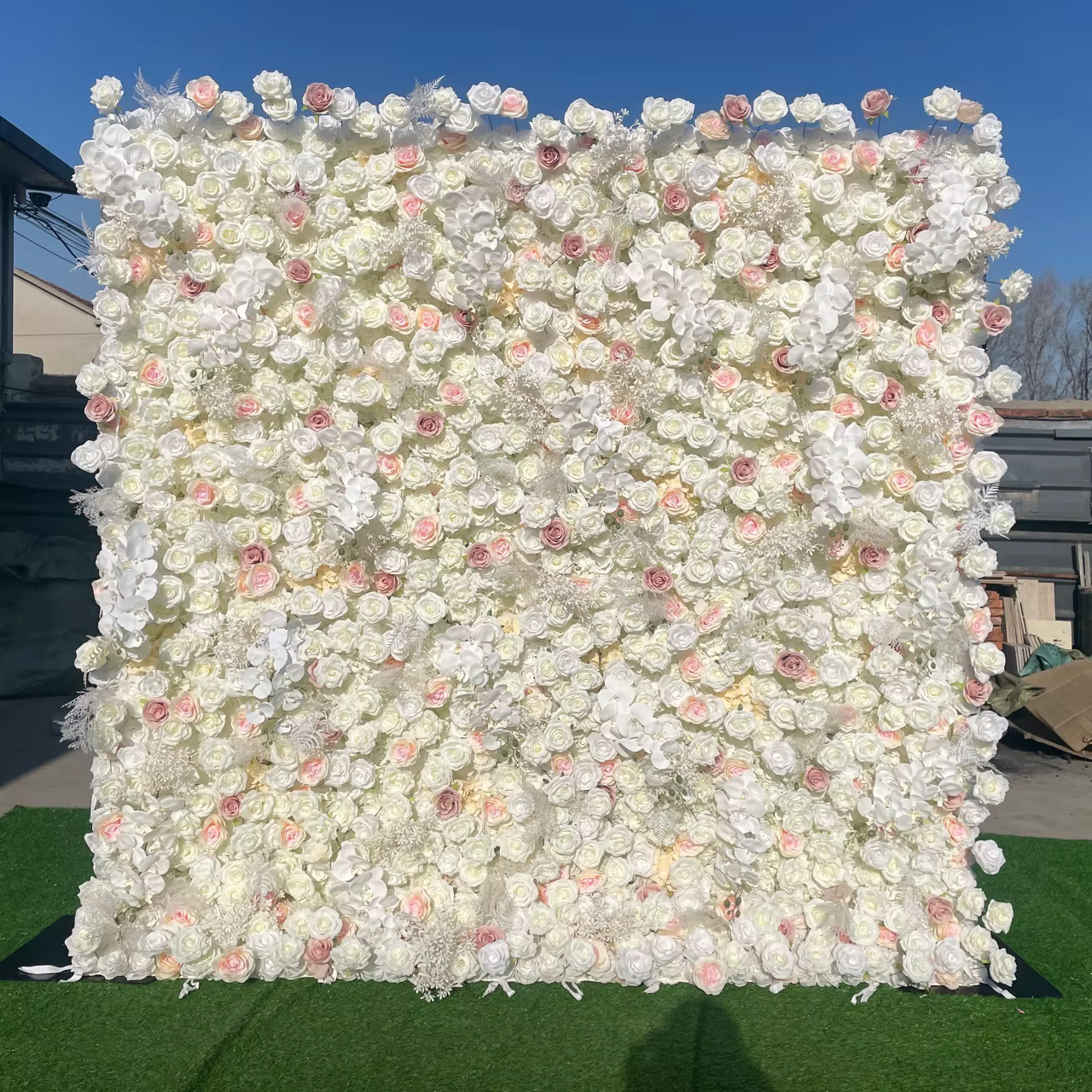 Panneau mural floral 3D en soie