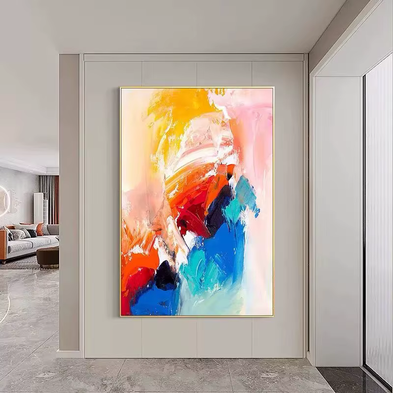 Grande peinture murale sur toile