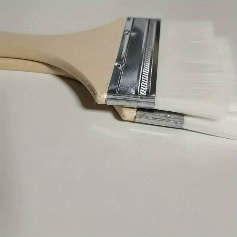 2 pinceaux en laine de chèvre - grands et plats pour une application facile du latex et des peintures à l'aquarelle sur les murs et les sols