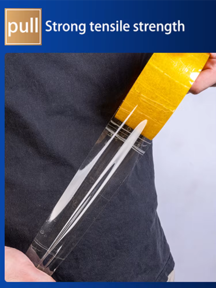 1 rouleau de ruban adhésif transparent jaune de 42 mm de largeur