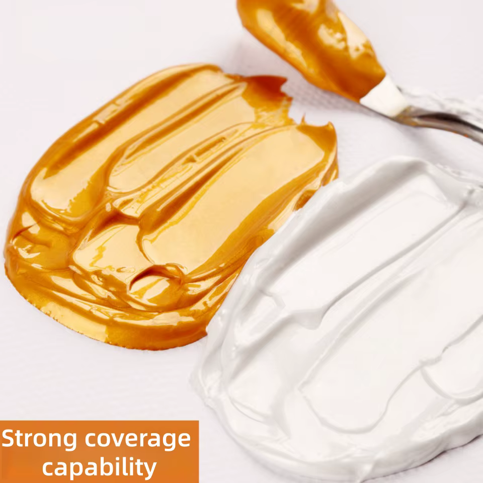 Peinture acrylique dorée et argentée de 50 ml