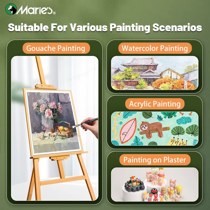 Pinceaux à peinture en fibre de Marie